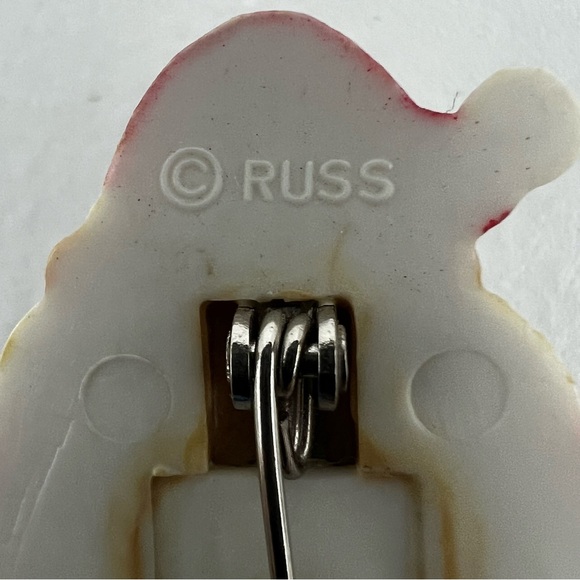 Vtg. RUSS Santa Brooch - Picture 3 of 8